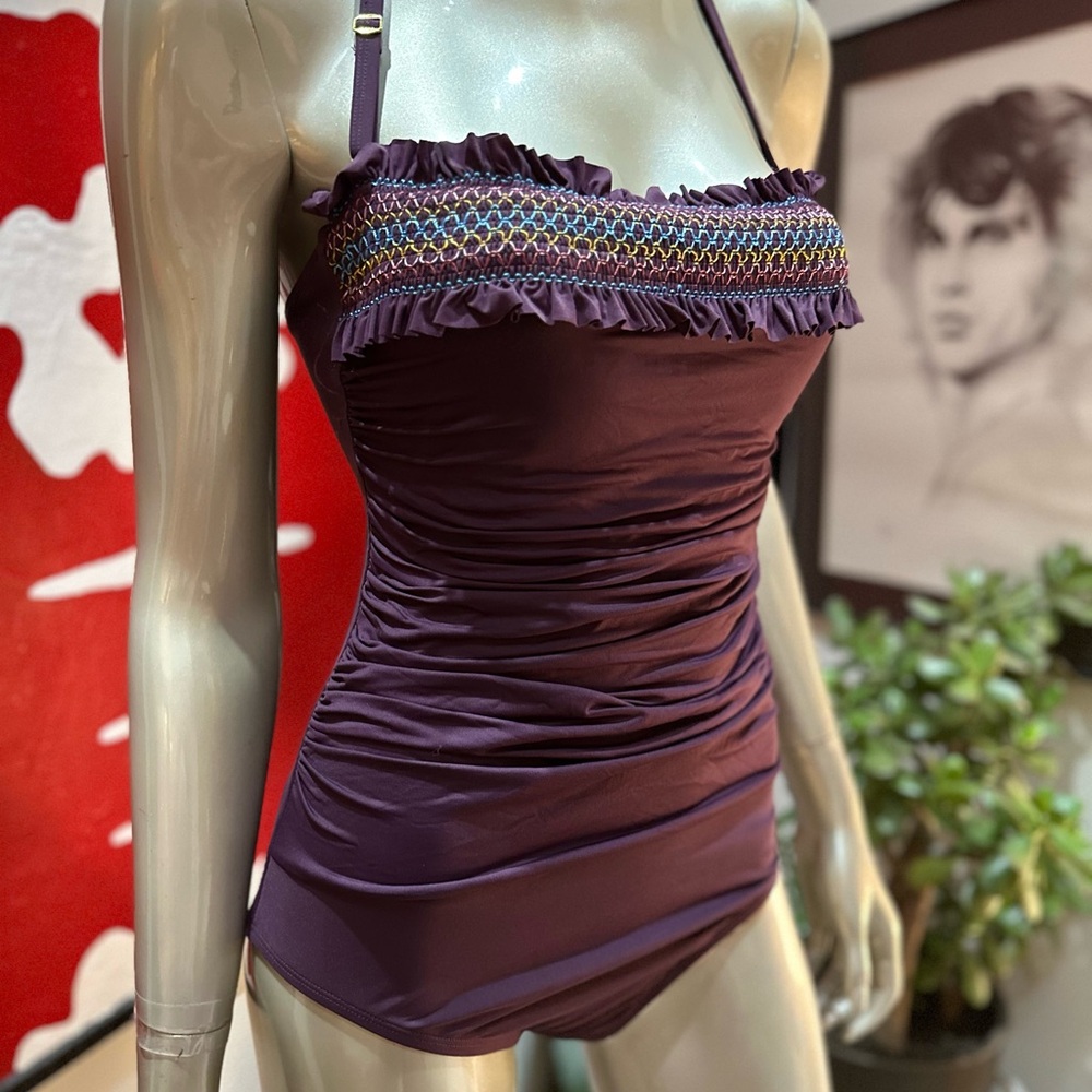 ⚡️Bleu Rod Beattie Purple One Piece Swimsuit size 6